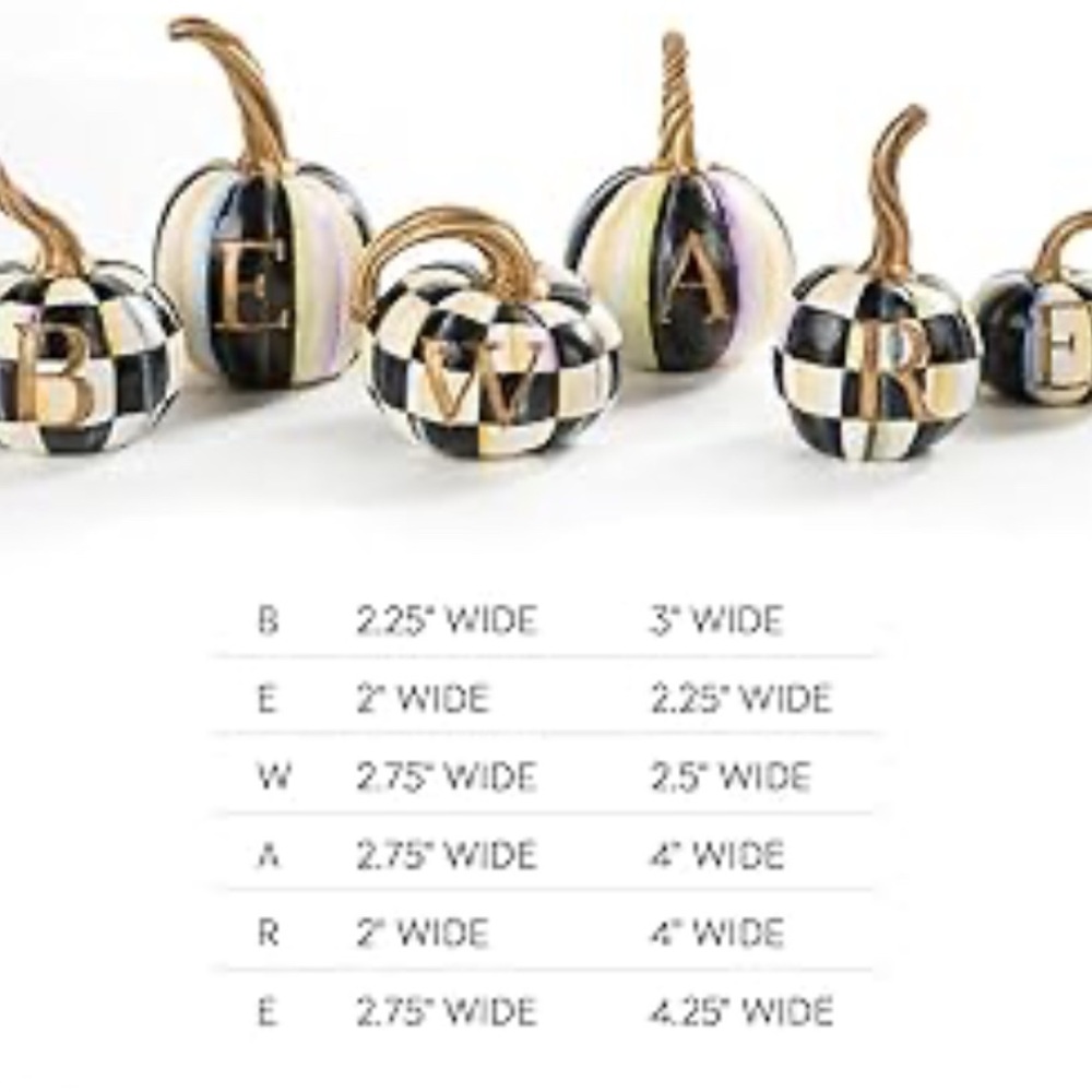 MacKenzie-Childs "Beware" Resin Pumpkin Decor set - Picture 2 of 6